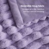Cozy Bliss Faux Fur Plush Decorative Blanket, Cozy Warm Striped Throw - 3 of 4