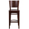 Flash Furniture Solid Back Wooden Restaurant Barstool - 4 of 4