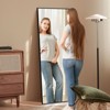 FURNIinspire Full Length Mirrors Floor Standing Body Mirror, Large Rectangle Mirror Long Dressing Mirror for Bedroom, Black, 18"*58" - 2 of 4
