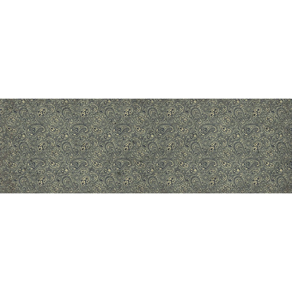 2'x6' FlorArt Paisley Park Low Profile Easy Clean Kitchen Runner Light Green - Bungalow Flooring