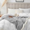 Snuggle Sac Reversible Knit Throw Blanket Soft Ribbed Textured Blanket for All Seasons - 2 of 4