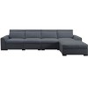 MAYEERTY 149 Inch Modular Sofa with Ottoman - Linen Blend Upholstery, Detachable Covers, Anti-Slip Leg Pads - 2 of 4