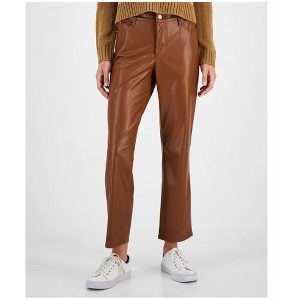 Tommy Hilfiger Womens Faux Leather Casual Trouser Pants - 1 of 1