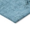 Denim Blue And Navy Blue Oriental Washable Indoor Outdoor Area Rug - 4 of 4