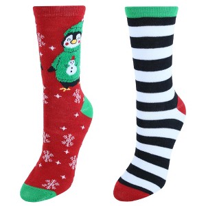 Gold Medal Women's 2 Pack Butter and Flat Knit Holiday Sock Combo Set - 1 of 3