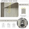 Acekool 2-Door Corner Storage Cabinet, Adjustable Shelves, Space-Saving Organizer for Bathroom, Kitchen, Living Room, White - 3 of 4