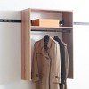 TiramisuBest Hollow Pattern 2-Door 3-Drawer Wardrobe, Wood & White Finish, Ideal for Bedrooms and Dressing Rooms - 3 of 4
