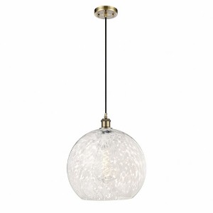 White Mouchette - 1 Light Cord Hung Pendant In Modern Style-16.63 Inches Tall and 13.75 Inches Wide - 1 of 1
