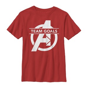 Boy's Marvel Avengers: Endgame Team Goals Logo T-Shirt - 1 of 3