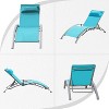 PAGED Set of 2 Outdoor Patio Chaise Lounge Chair with Adjustable Backrest and Removable Pillow for Beach Pool Sunbathing Lawn, Gray - 4 of 4