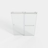 Cesicia 55-59x72 inches Brushed Nickel Double Sliding Shower Door - 4 of 4