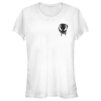 Juniors Womens Marvel Venom Badge T-Shirt