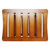 Oceanstar Solid Wood Spa Bench with Storage Shelf, Teak Color Finish - 4 of 4
