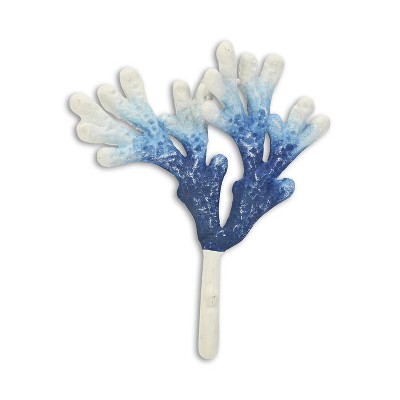 Cheung's Solva Blue & White Coral Cast Iron Wall Hook
