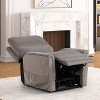 HOMES: Inside + Out Nightfall Flannelette Powered Recliner Lift Chair with Heating and Massage Gray - image 2 of 4