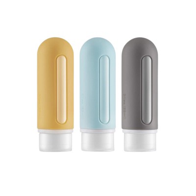 Trollerlink Wide Mouth 3Oz Silicone Travel Bottles