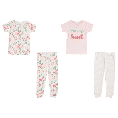 Cutie Pie Baby Girl Toddler And Infant Pajama Sleeper Matching Set ...