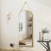 Beautyolove 48"L x 16"W Arched Mirror with Hanging Leather Strap Full - 4 of 4