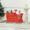 HOMCOM Christmas Advent Calendar with 24 Countdown Drawers, Reusable Wooden Holiday Decor, Xmas Gift for Kids Adults, Red - image 3 of 4