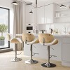 Sapphtopaz 1PC Adjustable Bar Stools with Bentwood Back, Swivel Counter Height Bar Stool with Upholstered, High Chair for Kitchen Island - 3 of 4