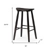 HomeRoots 30" Black Solid Wood Backless Bar Height Bar Chair - 3 of 4
