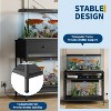 40-50 Gallon Aquarium Stand with Power Outlet, Metal Frame Fish Tank Stand with Storage Drawers, Reptile Tank Stands Adjustable Height - 4 of 4