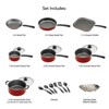 LunaLulinlk 18 Piece Non-stick Cookware Set, Red - 2 of 4