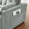NicBex Convertible Sofa Bed Loveseat Couch with Storage & Detachable Backs,Upholstered Velvet Sleeper Sofa for Living Room,Bedroom - 4 of 4