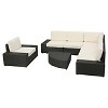 Santa Cruz 7pc Wicker Sofa Set with Cushions  - Christopher Knight Home - image 2 of 4