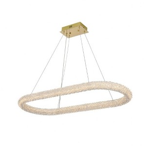 Elegant Lighting Bowen 1 - Light Chandelier in  Satin Gold - 1 of 4