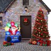 Gymax 6FT Inflatable Santa DJ with Spinning Music Light Silent Mode and Flashing LED Lights for Outdoor Yard Display - 4 of 4