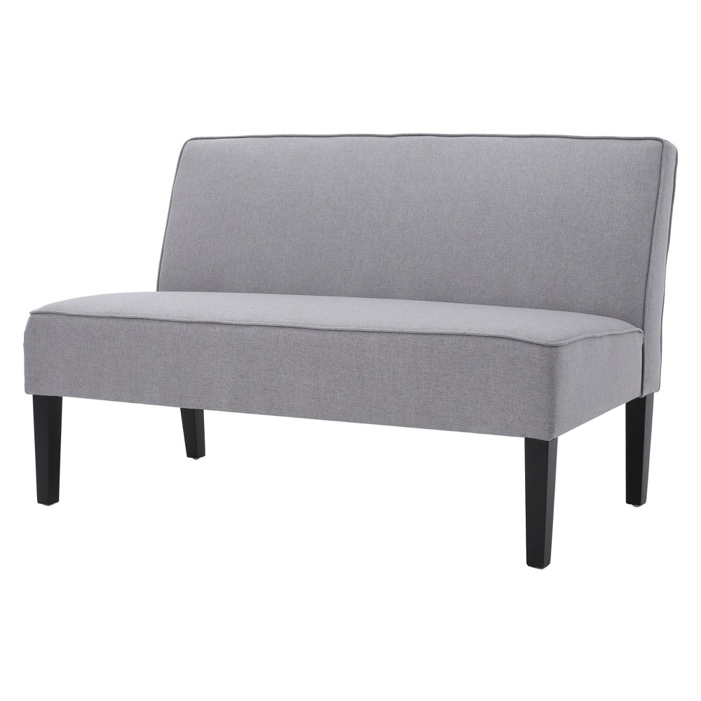 Dejon Loveseat Light Gray - Christopher Knight Home: Upholstered Polyester, Spot Clean, Armless Design