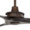 52" Casa Vieja Rustic Farmhouse 3 Blade Indoor Ceiling Fan with Remote Control Oil Rubbed Bronze Matte Black Wood for Living Kitchen Bedroom Family - 3 of 4
