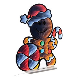 Gingerbread Man Ekkolight 29.5"H Acrylic LED Christmas Decor by Melrose - 1 of 3