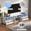 Belord High Gloss TV Stand for TVs up to 75", Modern Entertainment Center with Storage Drawers - 3 of 4