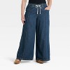 Women's High-Rise Drawstring Wide Leg Relaxed Fit Beach Pants - Universal Thread™ - 4 of 4