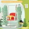 Whizmax 7-in-1 Toddler Playset - Adjustable Swing & Slide with Basketball Hoop, Soccer/Golf & Ring Toss, Indoor/Outdoor for Ages 1-3 - 3 of 4