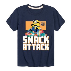 Boys' - Despicable Me 4 - Minion Snack Attack Short Sleeve Graphic T-Shirt - 1 of 4