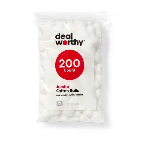 Jumbo Cotton Balls - 200ct - Dealworthy™ : Target