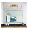 KAISITE 2 - Light Black and Gold Dimmable Bathroom Vanity Light with Globe Glass Shade - 4 of 4