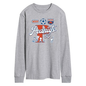 Men's - Peanuts - Soccer Jersey Long Sleeve Graphic T-Shirt - 1 of 4