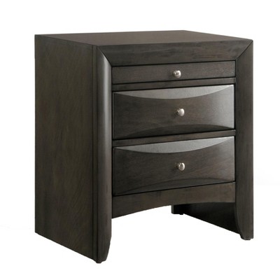 NicBex 26.5"Wide Nightstand with 2 Drawers Modern Side Table with Pull-Out Top Tray for Bedroom,Living Room