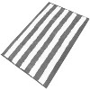 Home Mart Goods Charcoal Stripe Large Soft Cozy Plush Chenille Bath Mat Bathroom Rug - 36"x24" - 3 of 3