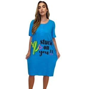 Just Love Short Sleeve Nightgown Sleep Dress for Women Sleepwear - 1 of 3