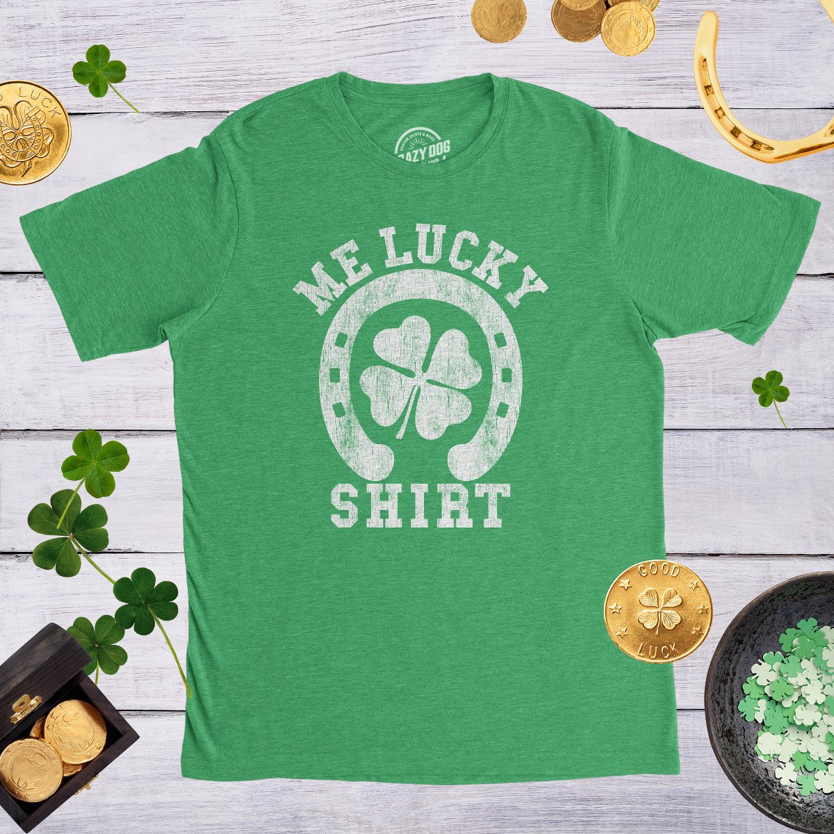 Мужские футболки Crazy Dog T-Shirts, Inc. Mens Me Lucky Shirt T Shirt Funny Sprite St. Patrick’s Day St. Paddys Tee - Crazy Dog Men's T Shirt for Saint Patrick's Day Green XXL — фото 3