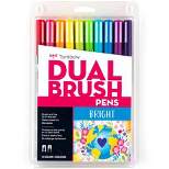 10pk Dual Brush Pen Art Markers Bright Palette - Tombow