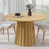 Dovelina Mid-Century Wood Round Dining Table Kitchen Table Dining Room Table for 4 People - 46", Black - 3 of 4