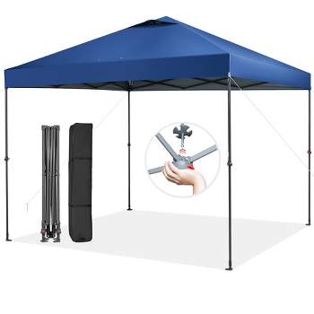 Costway Patio 10x10ft Outdoor Instant Pop-up Canopy Folding Tent Sun Shelter UV50+ Blue
