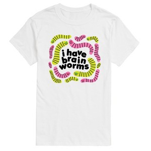 Men's - Instant Message - I Have Brain Worms Short Sleeve Graphic T-Shirt - 1 of 4