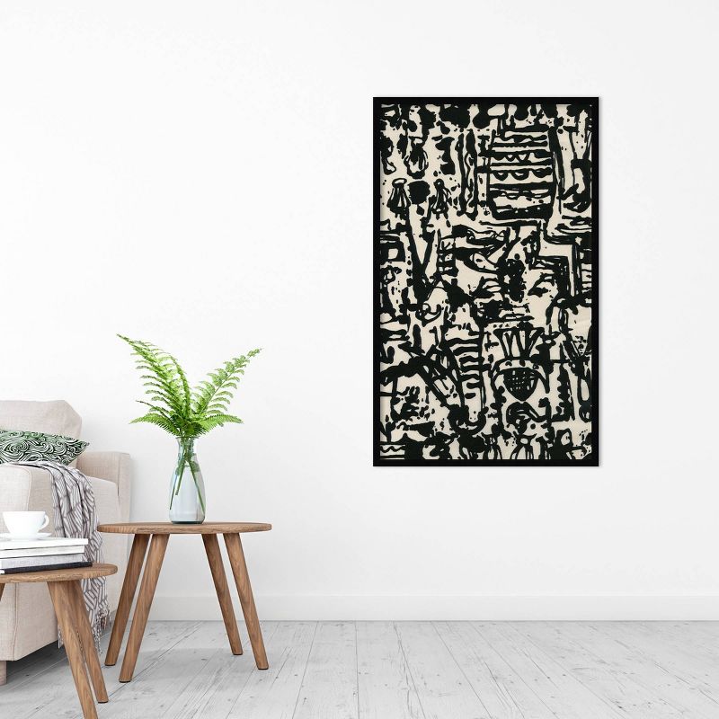25&#34; x 41&#34; Graphic Mod Abstract II by Baxter Mill Archive Framed Wall Art Print Black - Amanti Art, 6 of 11